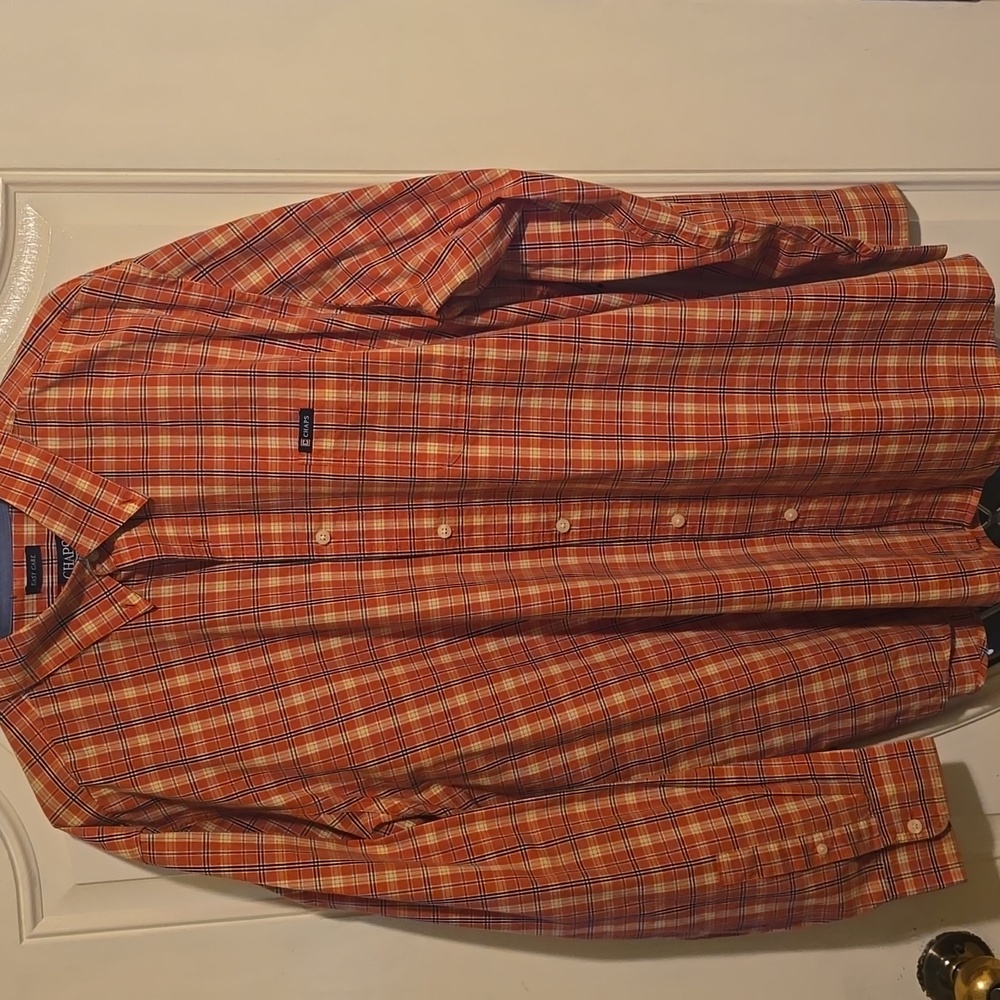 Mens Chaps long sleeve dress shirt with front left pocket size XXL